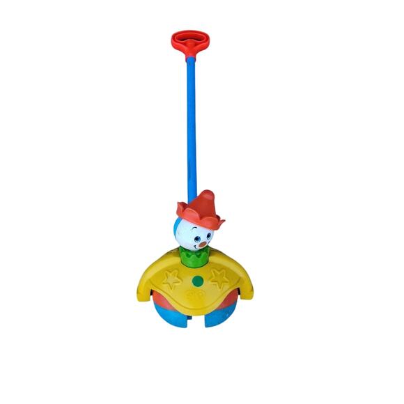 Vintage 1979 Fisher-Price Kids‎ Push Toy Clown #758 – Rolling Ball Walker - Picture 1 of 13